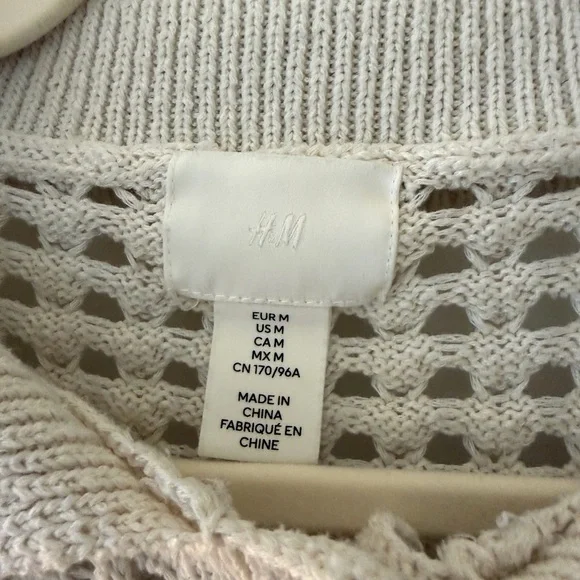 H&M Cream Knit Button-Up Cardigan - Picture 3 of 3
